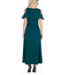 Фото #2 товара Women's Ruffle Cold Shoulder A-Line Maxi Dress