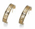 Stylish gold-plated rings with cubic zirconia 23112G BLA