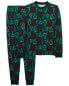 Adult 2-Piece Christmas Tree 100% Snug Fit Cotton Pajamas S