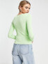 Фото #2 товара River Island corset style long sleeved top in light green