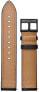 Leather strap with stitching - Black