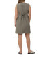 ფოტო #4 პროდუქტის Maternity April Sleeveless Button Down Shirt Dress