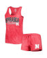 Women's Scarlet Nebraska Huskers Billboard Tie-Dye Tank and Shorts Sleep Set