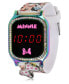 Фото #1 товара Minnie Mouse Kid's Touch Screen White Silicone Strap LED Watch, with Hanging Charm 36mm x 33 mm