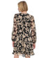 ფოტო #2 პროდუქტის Petite Printed Jewel-Neck Long-Sleeve Dress