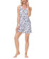 ფოტო #5 პროდუქტის Women's Printed Comfy 2 Piece Tank Top with the Shorts Pajamas Set