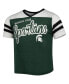 ფოტო #3 პროდუქტის Big Girls Green Michigan State Spartans Practically Perfect Striped T-shirt