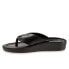 Softwalk Eliza S2220-001 Womens Black Leather Flip-Flops Sandals Shoes 7.5