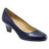 Фото #2 товара Trotters Penelope T1355-427 Womens Blue Wide Leather Pumps Heels Shoes 6