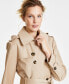 Фото #3 товара Women's Hooded Double-Breasted Trench Coat