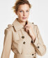 ფოტო #3 პროდუქტის Women's Hooded Double-Breasted Trench Coat