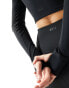 Фото #4 товара ASOS 4505 cropped hoodie in active rib in black