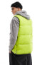 Barbour International Cargen padded gilet in lime green