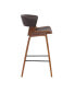 Фото #3 товара Jagger Modern Wood and Faux Leather Counter Height Bar Stool