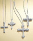 ფოტო #2 პროდუქტის Diamond Baguette Cross Pendant Necklace in 14k White Gold (1/2 ct. t.w.)