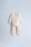 Pointelle sleepsuit with hearts