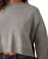 Фото #4 товара Women's Easy Street Ribbed Cropped Pullover Sweater