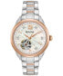 Women's Automatic Diamond Accent Two-Tone Stainless Steel Bracelet Watch 34mm 98P170
