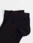 ASOS DESIGN 5 pack trainer socks in black