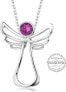 Guardian Angel Fuchsia Crystal Necklace