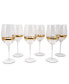 Stripe Wine Glasses, Set of 6