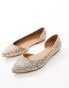 Фото #4 товара ASOS DESIGN Wide Fit Virtue d'orsay pointed ballet flats in glitter