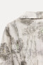 Фото #27 товара Платье-рубашка из 100% рами с принтом — zw collection ZARA