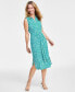 Фото #1 товара Women's Printed Tie-Waist Dress, Created for Macy's