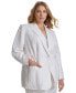 ფოტო #4 პროდუქტის Plus Size Linen-Blend Elasticized-Waist Blazer