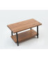 Фото #9 товара Furnish Home Store Berlin 39" Solid Wood Rustic Coffee Cocktail Table For Living Rooms With Shelf