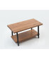 Фото #9 товара Furnish Home Store London 39" Solid Wood Rustic Coffee Cocktail Table For Living Rooms With Shelf