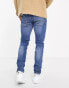 Фото #4 товара Jack & Jones Intelligence Glenn slim fit jeans in mid blue