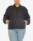 Plus Size Diamond Quilted Puffer Bomber Jacket