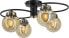 Фото #1 товара Lampa sufitowa Mdeco Elem Salsa 2216/4 BL 21QG plafon lampa sufitowa 4x60W E27 czarny/bursztynowy/mosiądz