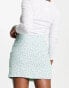 Glamorous 90s mini shift skirt in mint lilac ditsy Blumenmuster in Minzgrün und Flieder, 42 - фото #2