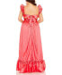 ფოტო #1 პროდუქტის Women's Plus Size Ruffle Strap High Low Gown