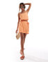 Фото #3 товара Vero Moda linen blend skort co-ord in orange