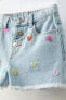 Фото #3 товара Джинсовые шорты с вышивкой «сердечки» ZARA