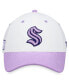 Фото #3 товара Men's White, Purple Seattle Kraken 2022 Hockey Fights Cancer Authentic Pro Snapback Hat
