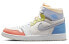 Jordan Air Jordan 1 High Zoom Air Cmft "to My First Coach" 防滑耐磨 高帮 复古篮球鞋 男款 白蓝粉