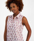 Women's Cotton Paisley Sleeveless Shirt