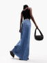 Фото #3 товара ASOS DESIGN lightweight denim maxi skirt with split front in blue