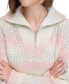 Фото #4 товара Women's Space-Dyed Half-Zip Sweater