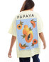 Фото #1 товара ASOS DESIGN oversized t-shirt with papaya fruit graphic in yellow