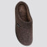 Isotoner Men's Heather Knit Preston Hoodback Slippers - Brown L