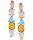 Mixed Cut Crystal Linear Drop Earrings