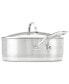 3-Ply Base Stainless Steel 4.5 Quart Induction Sauté Pan with Helper Handle and Lid