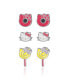 ფოტო #1 პროდუქტის Sanrio Donut, Lollipop Stud Earrings - Set of 3, Officially Licensed Authentic