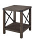 Фото #3 товара Farmhouse Metal-X Accent Table with Lower Shelf