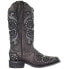 Corral Boots Studded Tooled Inlay Snip Toe Cowboy Womens Black Dress Boots E153 11 - фото #1